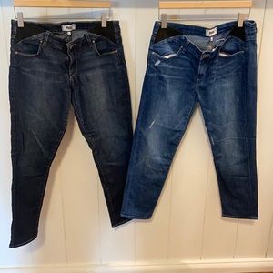 Two pairs of Paige maternity jeans size 30